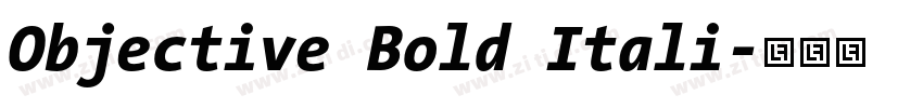 Objective Bold Itali字体转换